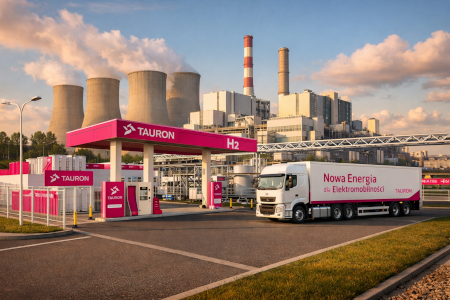 Zdjęcie wygenerowane przez ai. Nowa technologia dla Elektromobilności.